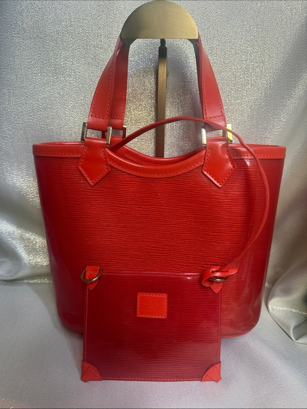 Louis Vuitton Red Patent Epi Leather Plage Mini Lagoon Bay with Baby